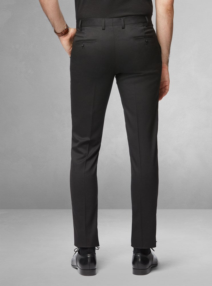 Pantalon Costume Homme élégant - Taille Haute, Jambes Larges, Tissu Léger, Coupe Droite Pour Bureau