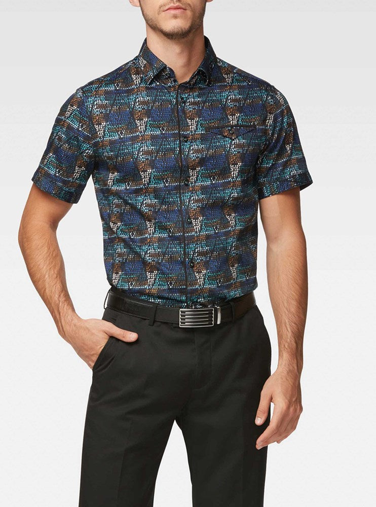 CHEMISE DÉCONTRACTÉE À MANCHES COURTES POUR HOMMES