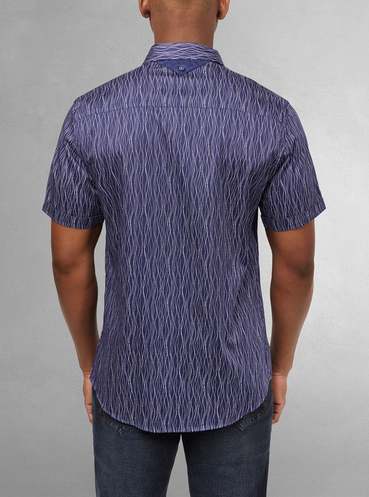 Men&#39;s casual short sleeve stretch shirt