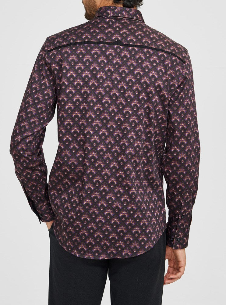 Men&#39;s casual long sleeve stretch shirt