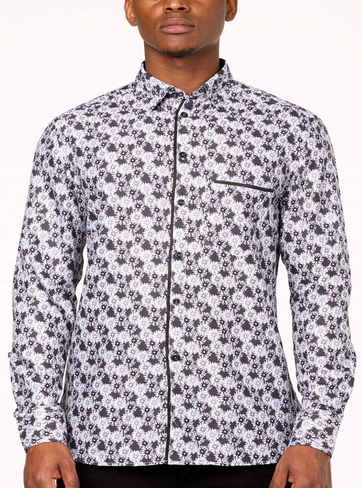 CHEMISE DÉCONTRACTÉE À MANCHES LONGUES POUR HOMMES