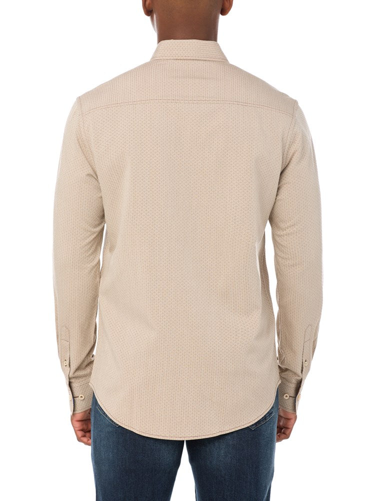 Men's casual long sleeve stretch shirt