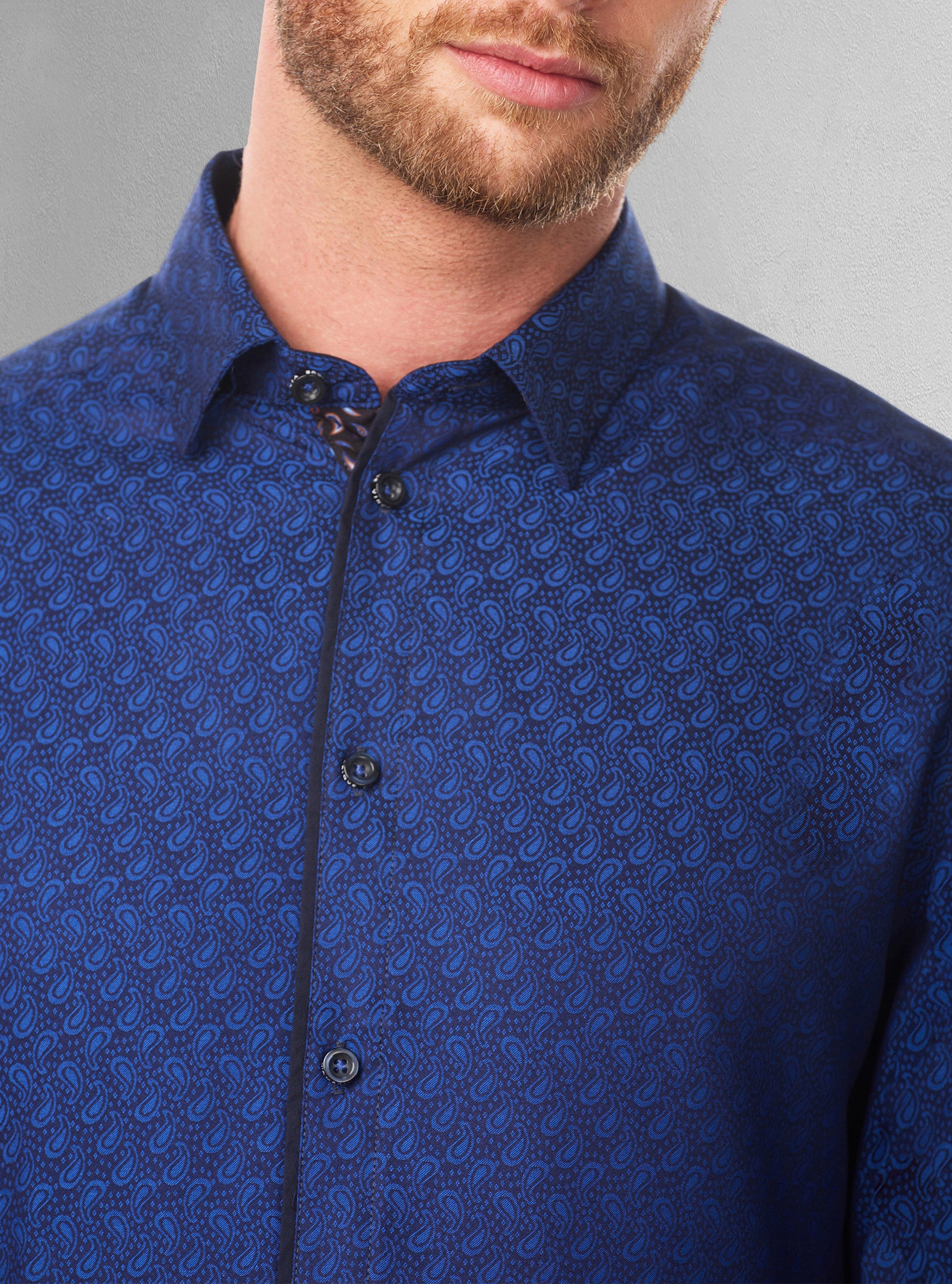 Men&#39;s casual long sleeve stretch shirt