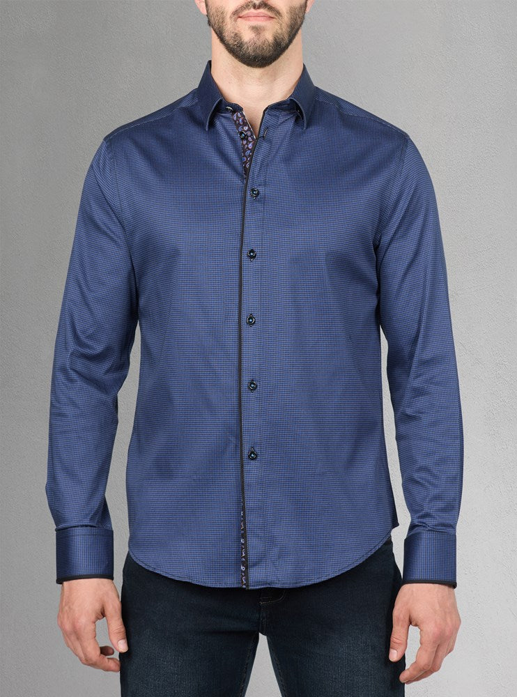 Men&#39;s casual long sleeve stretch shirt