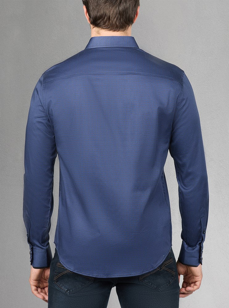 Men&#39;s casual long sleeve stretch shirt