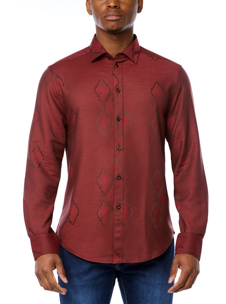 MEN'S CASUAL LONG SLEEVE GRADUATION SHIRT