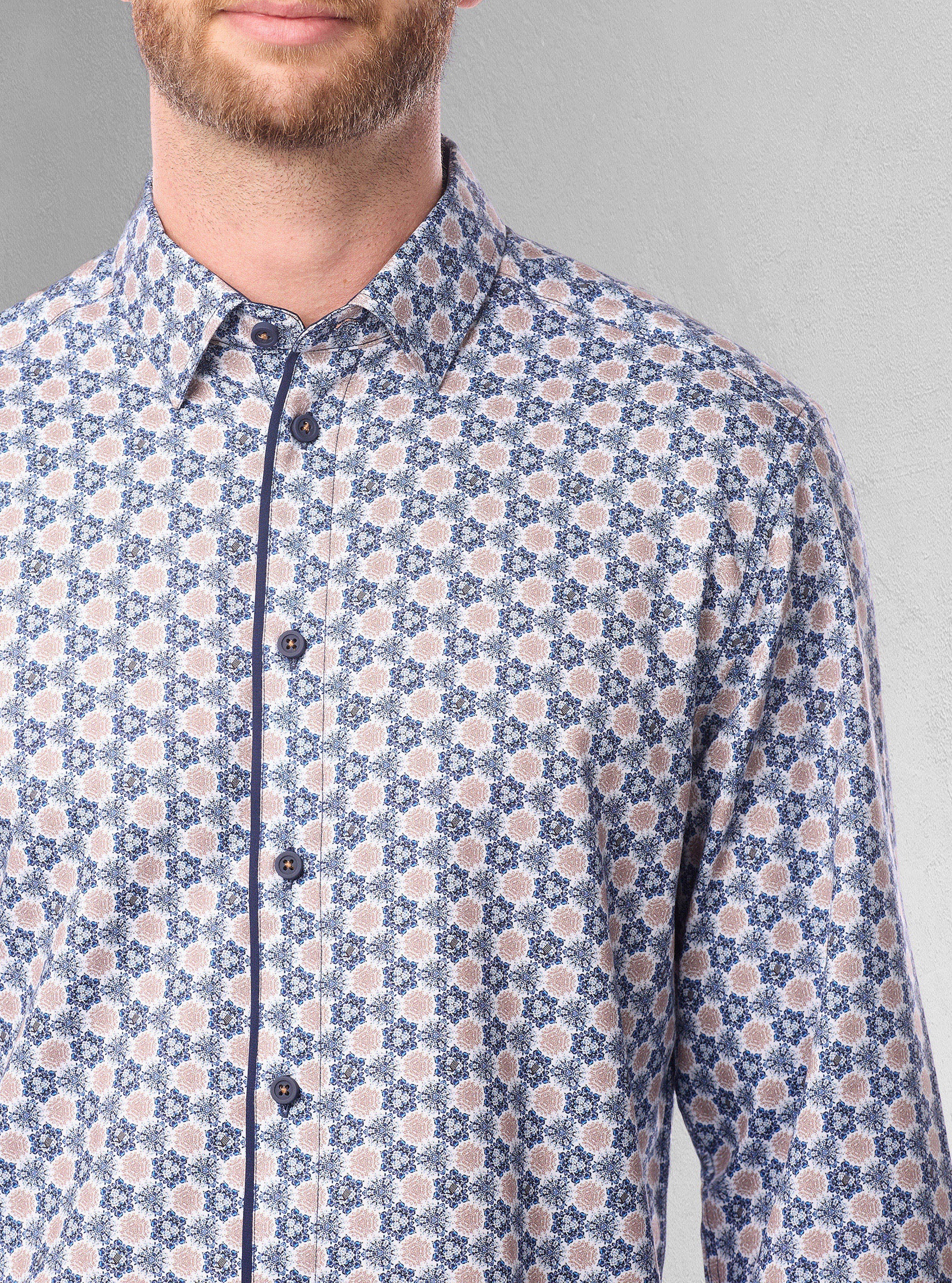 Men&#39;s casual long sleeve stretch shirt