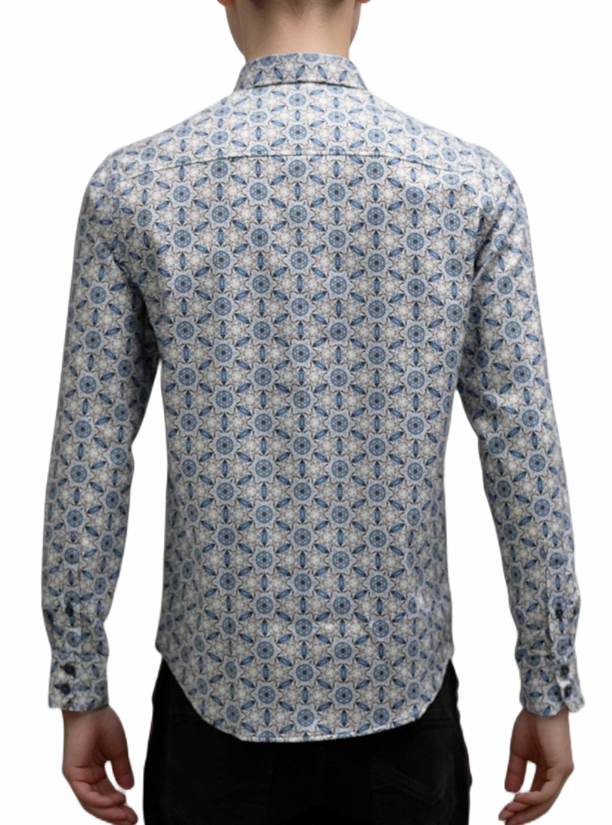 men's casual long sleeve stretch shirt