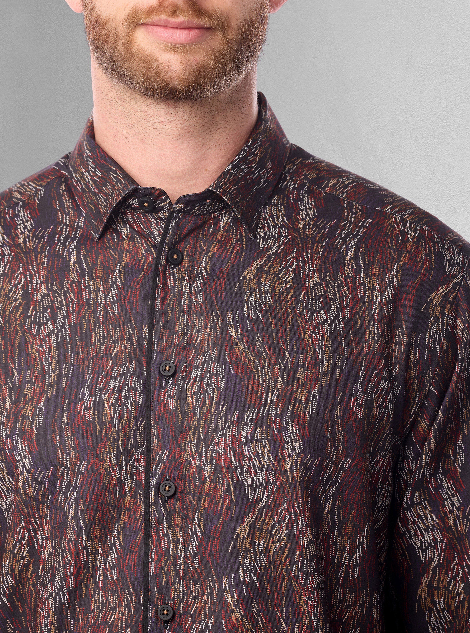 Men&#39;s casual long sleeve stretch shirt