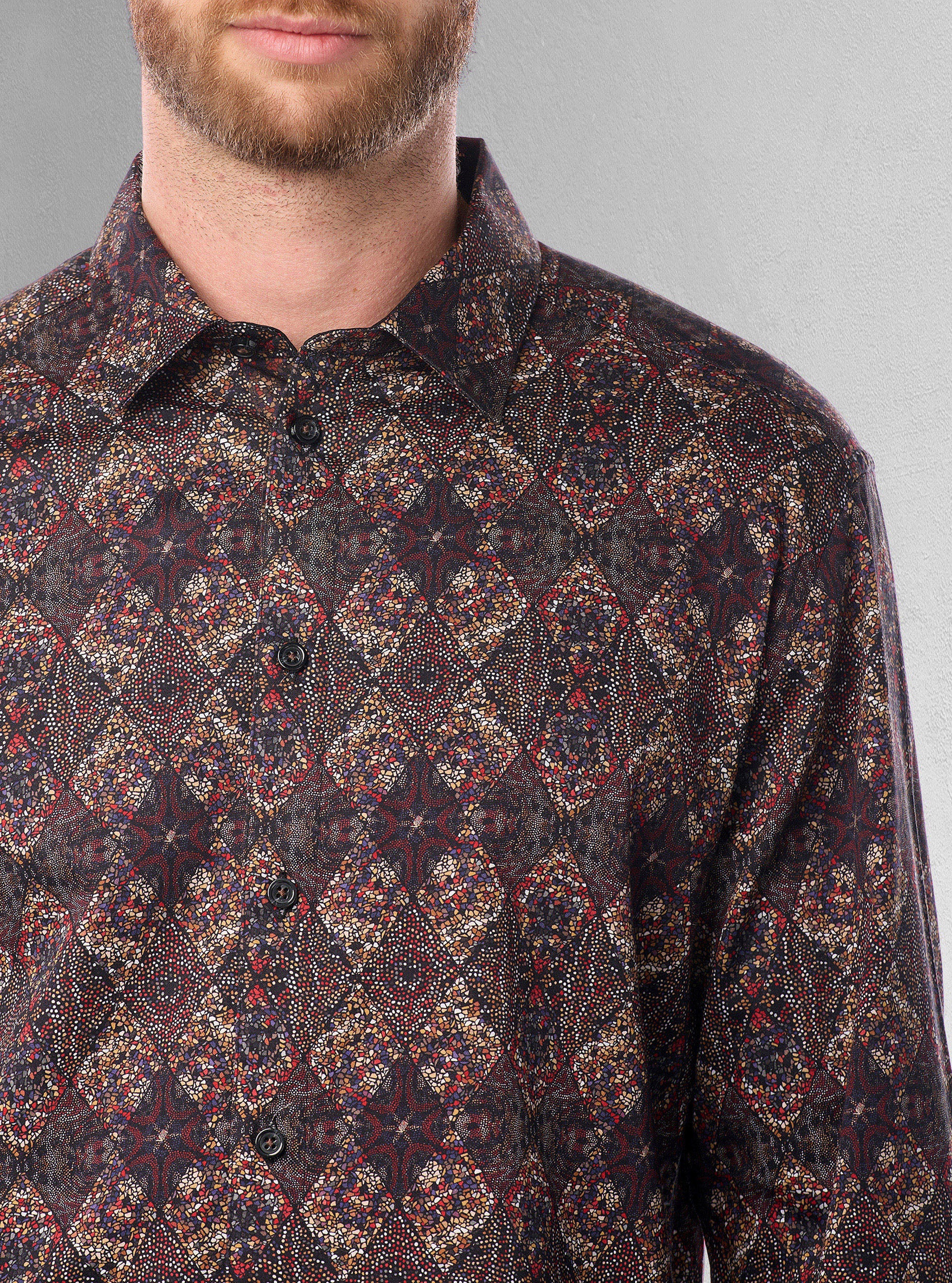 Men&#39;s casual long sleeve stretch shirt