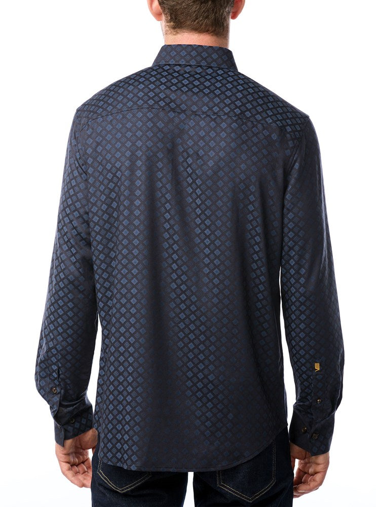 Men's casual long sleeve stretch shirt