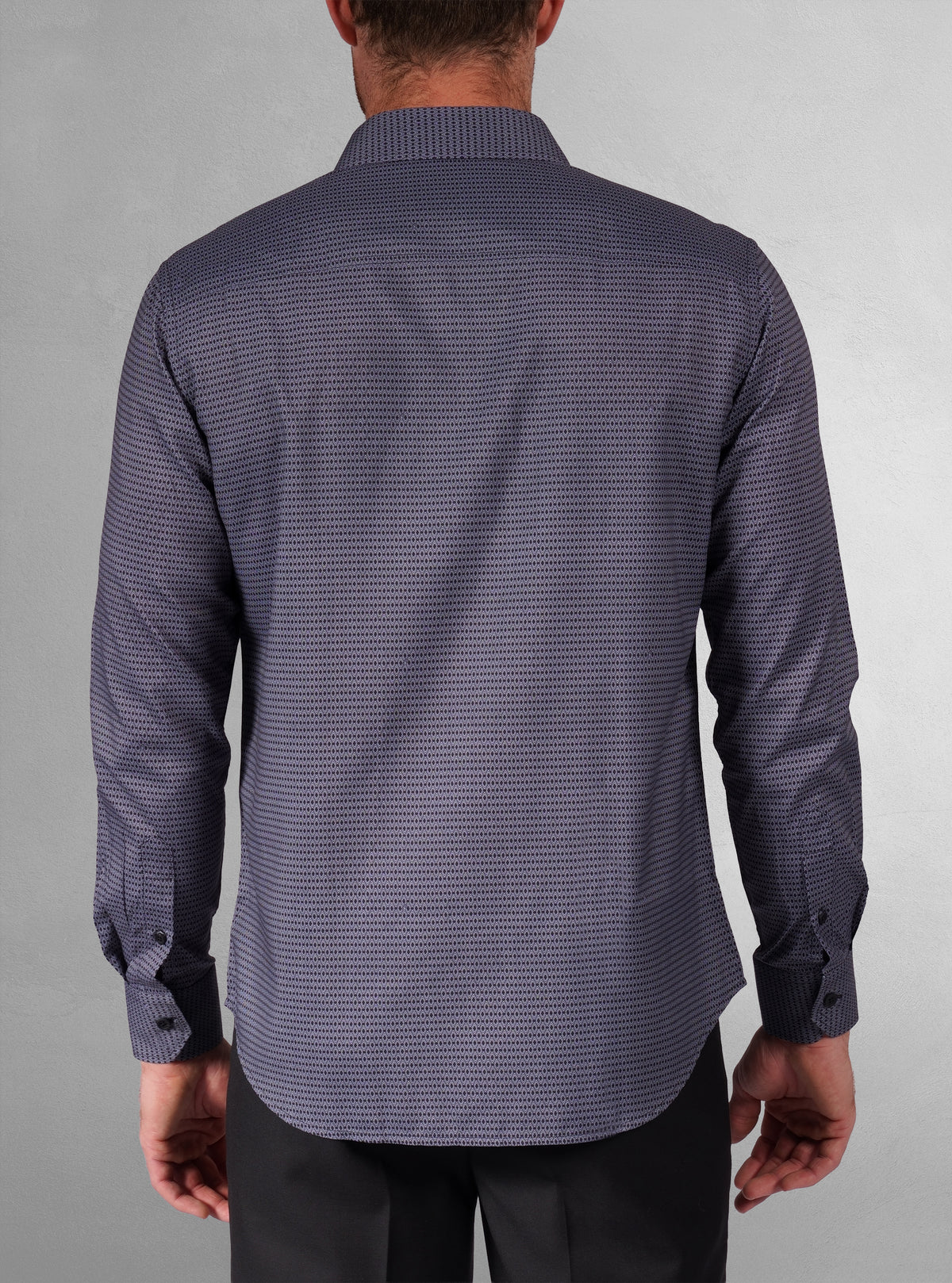 Chemise décontractée à manches longues en tissu extensible pour homme