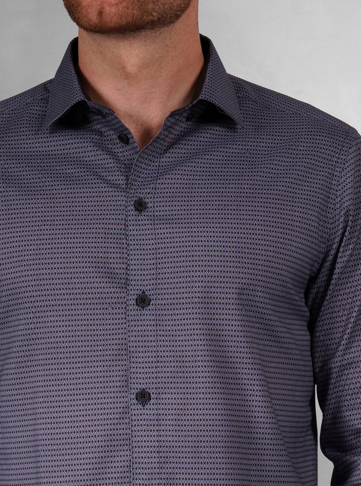 Chemise décontractée à manches longues en tissu extensible pour homme