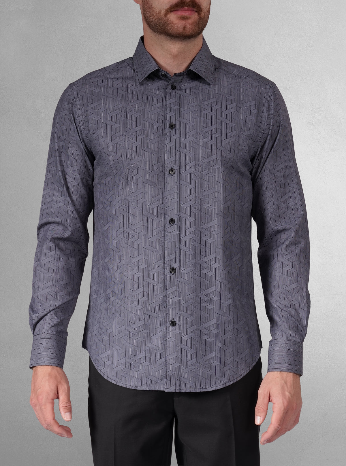Men's casual long sleeve stretch shirt