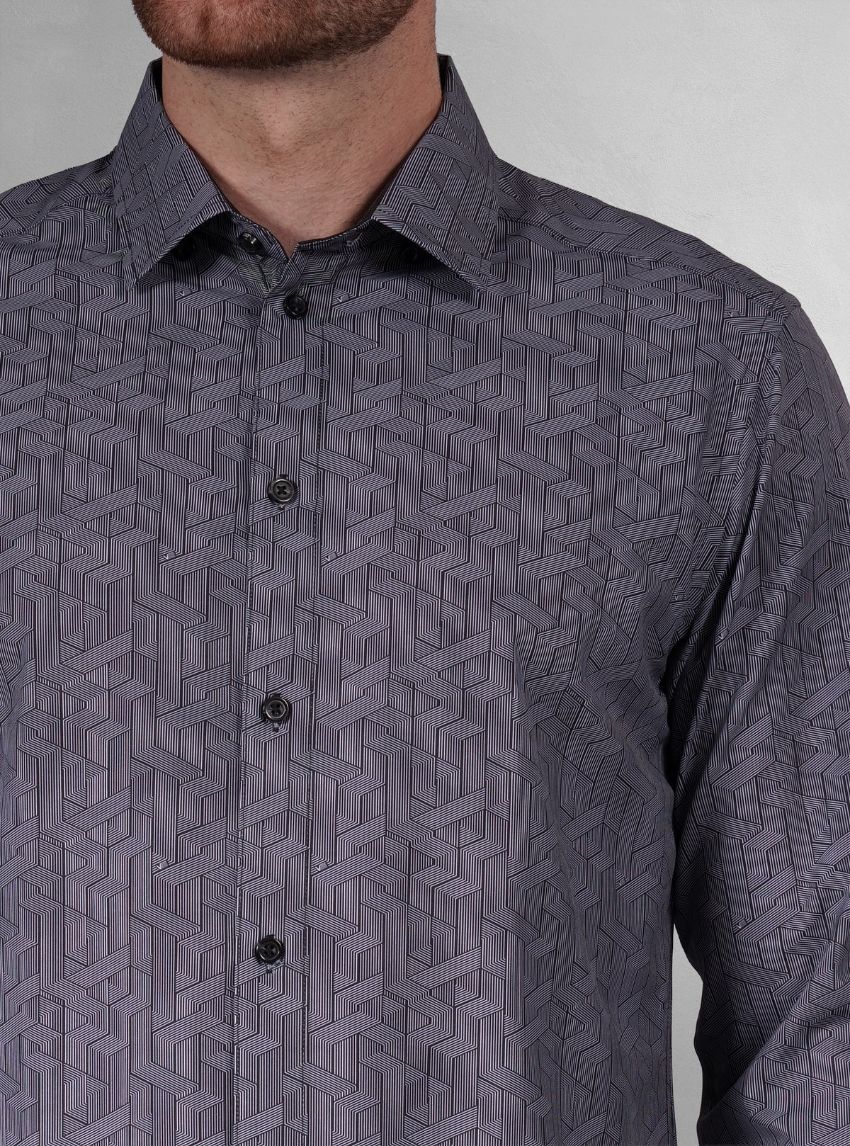 Men's casual long sleeve stretch shirt