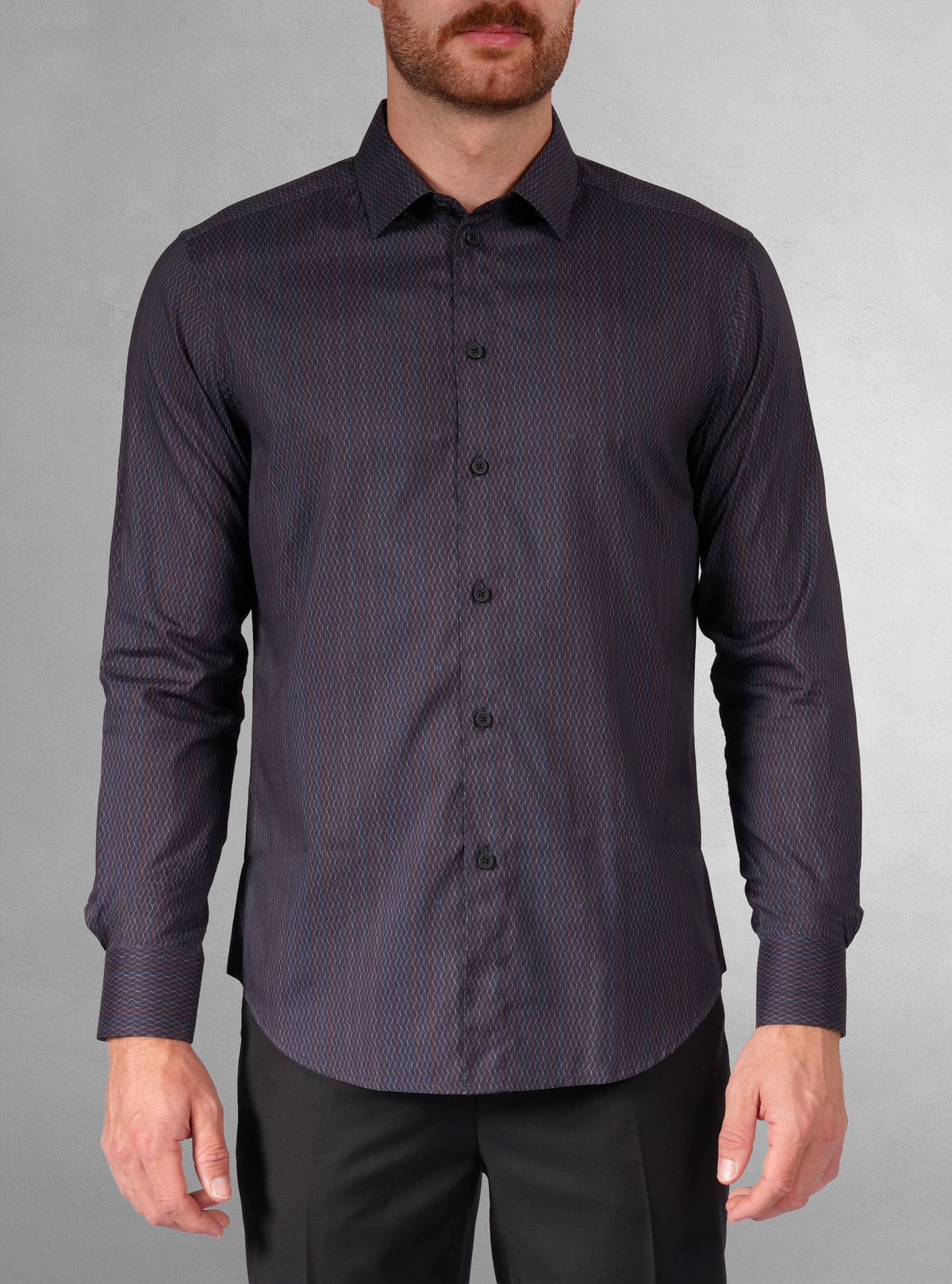Men's casual long sleeve stretch shirt