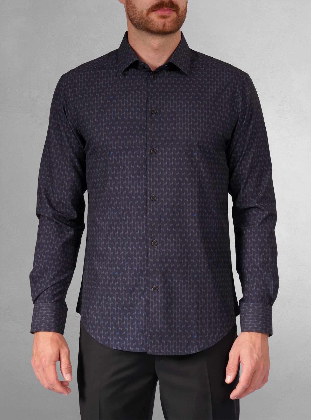 Men's casual long sleeve stretch shirt