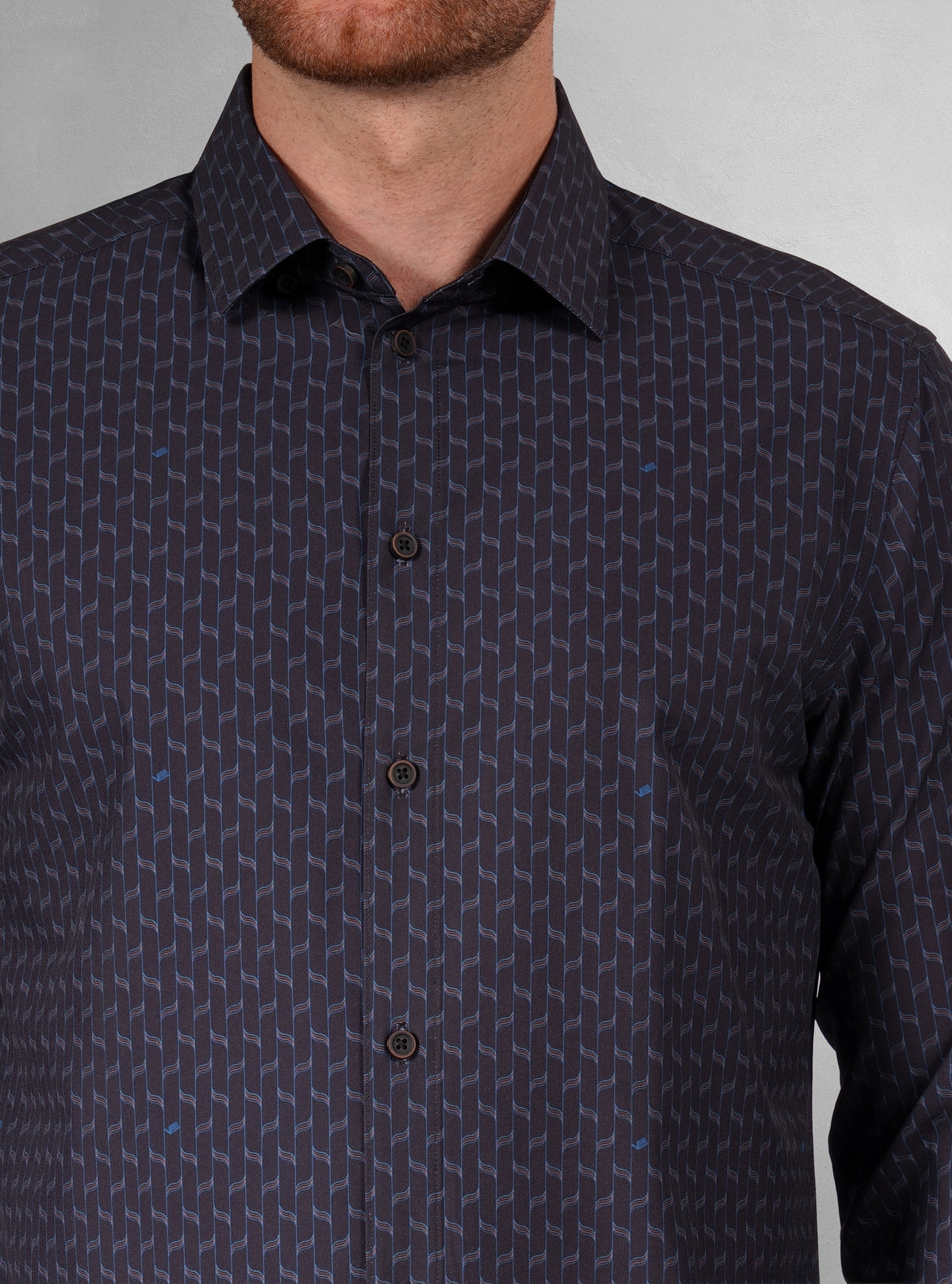 Men's casual long sleeve stretch shirt