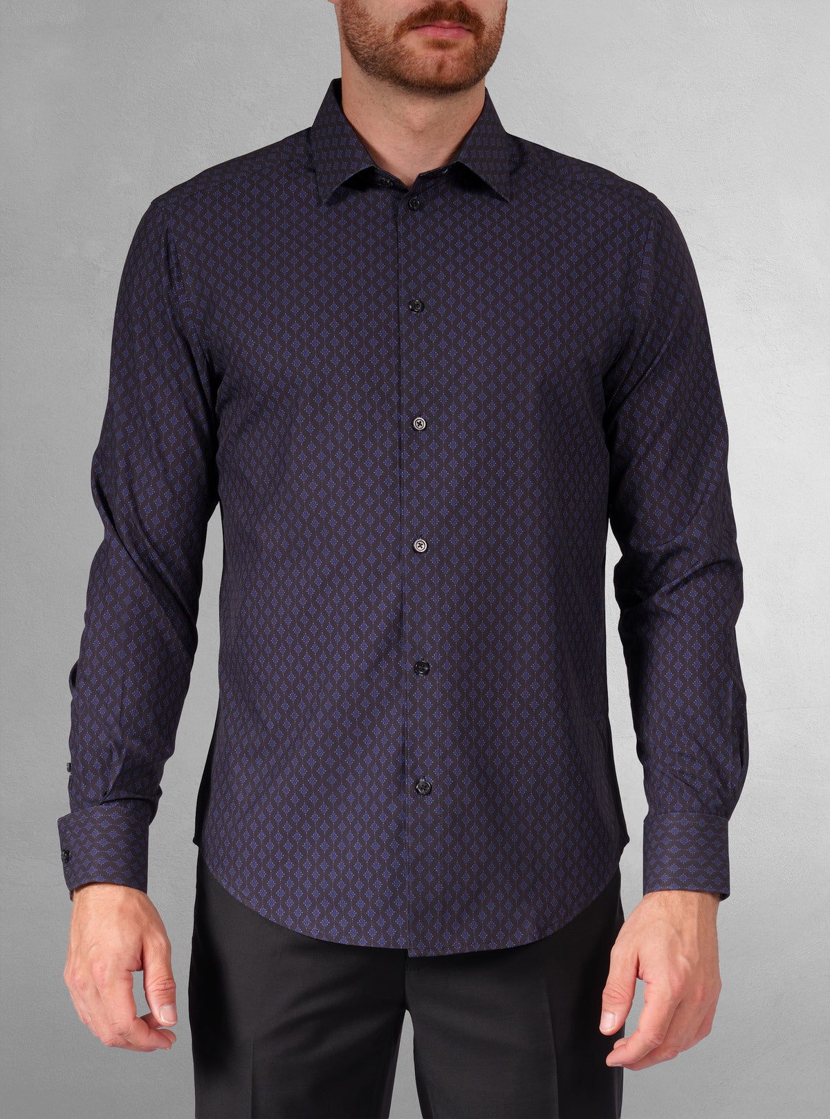 Men's casual long sleeve stretch shirt
