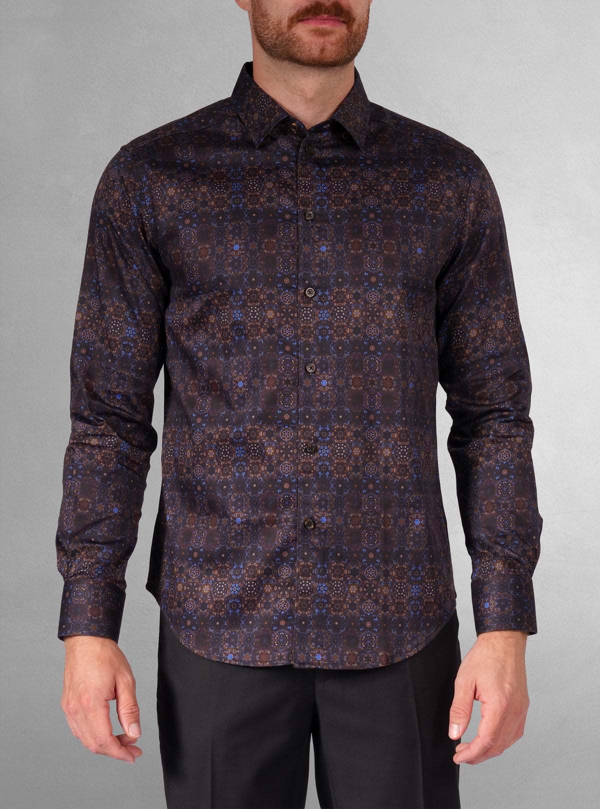 Men's casual long sleeve stretch shirt