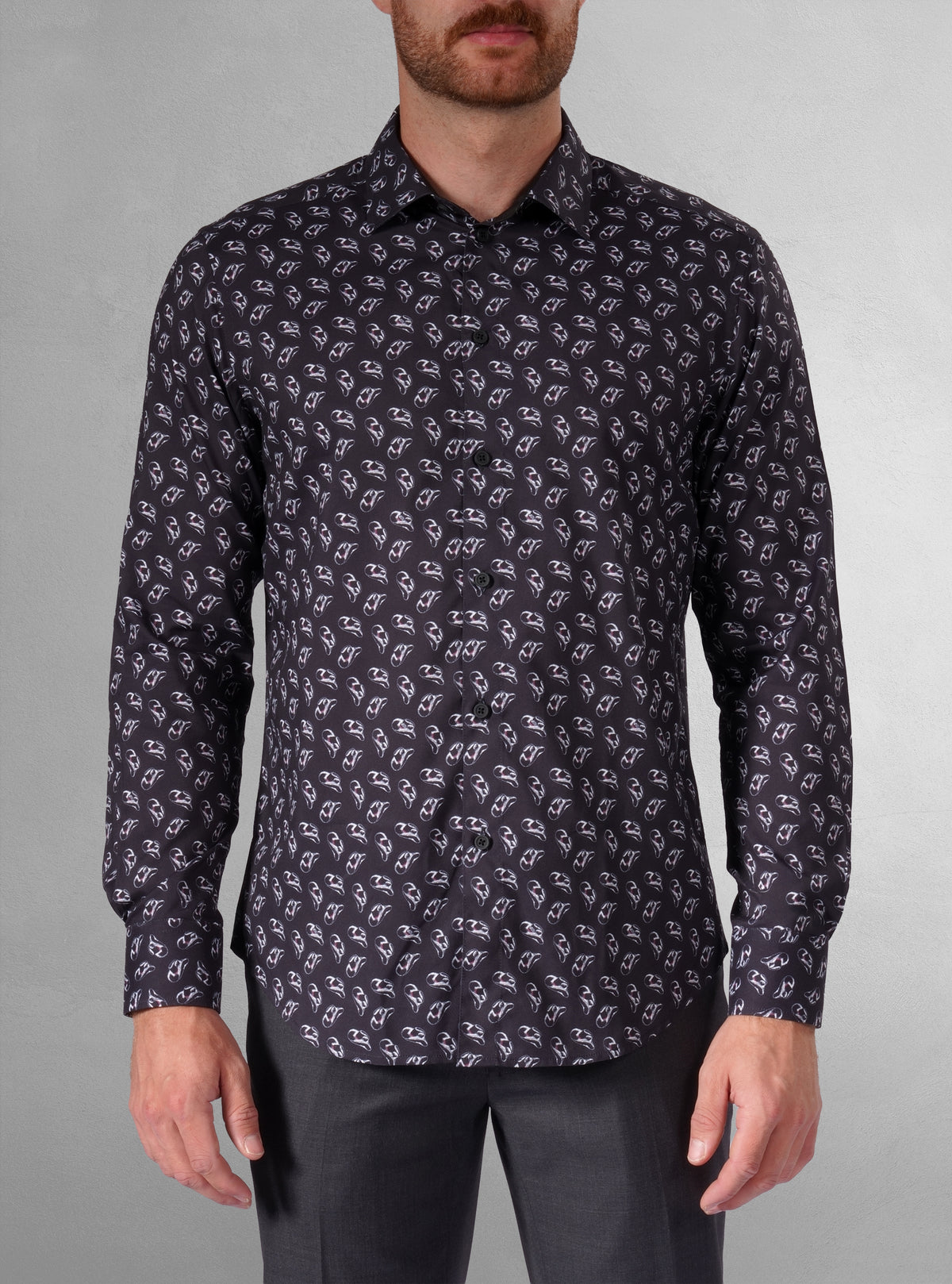 Men's casual long sleeve stretch shirt