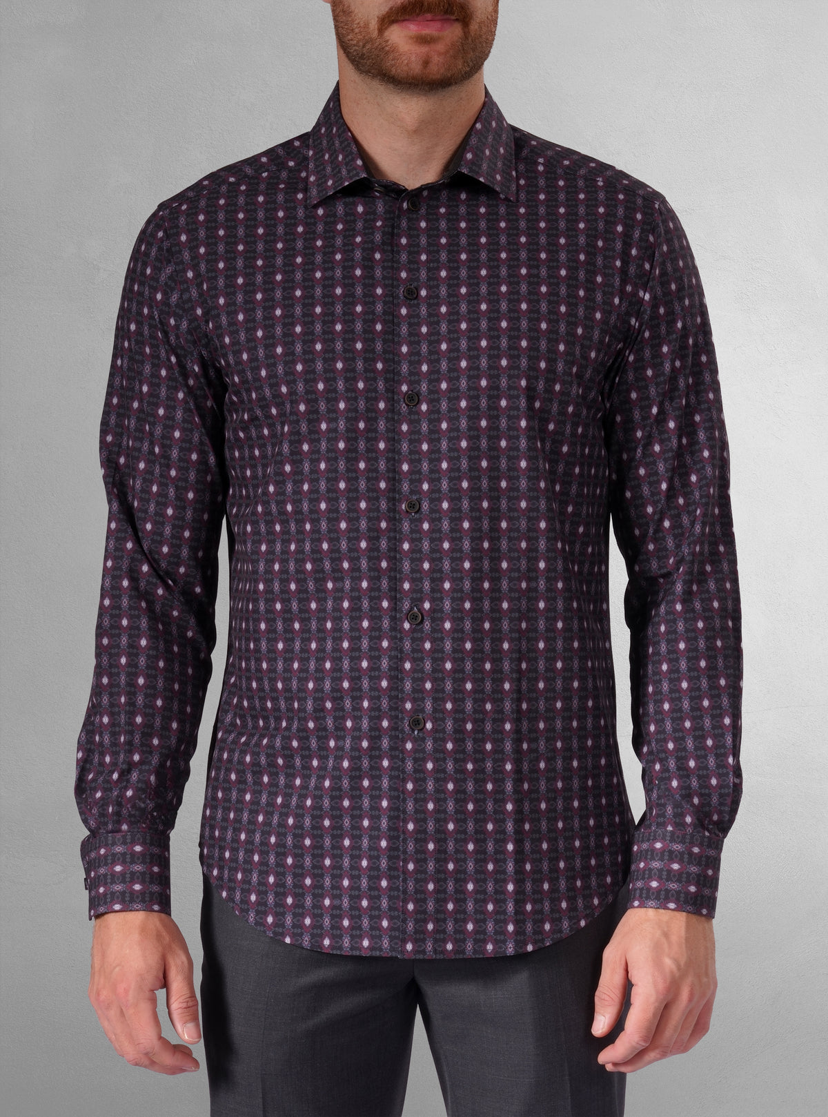 Men's casual long sleeve stretch shirt