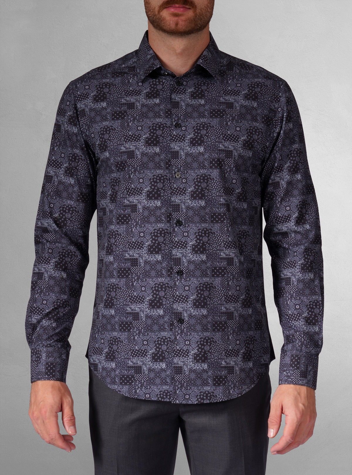 Men's casual long sleeve stretch shirt