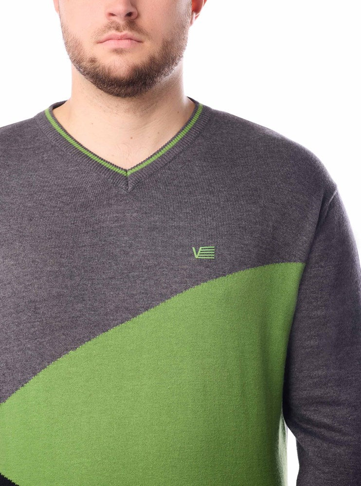 PULL-OVER À COL EN V POUR HOMMES