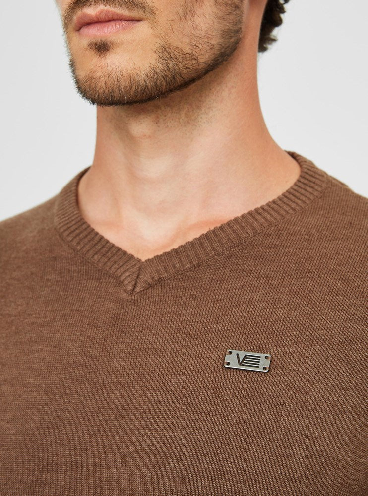 MEN'S BASIC V-NECK SWEATER