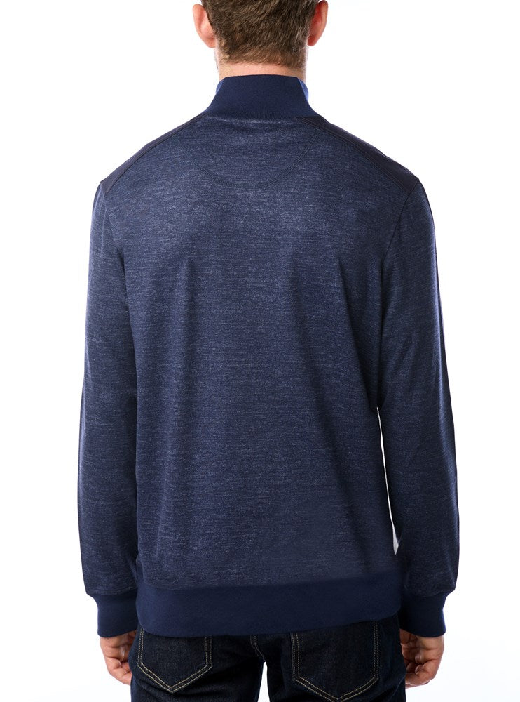 MEN'S HALF ZIP MOCK NECK SWETER