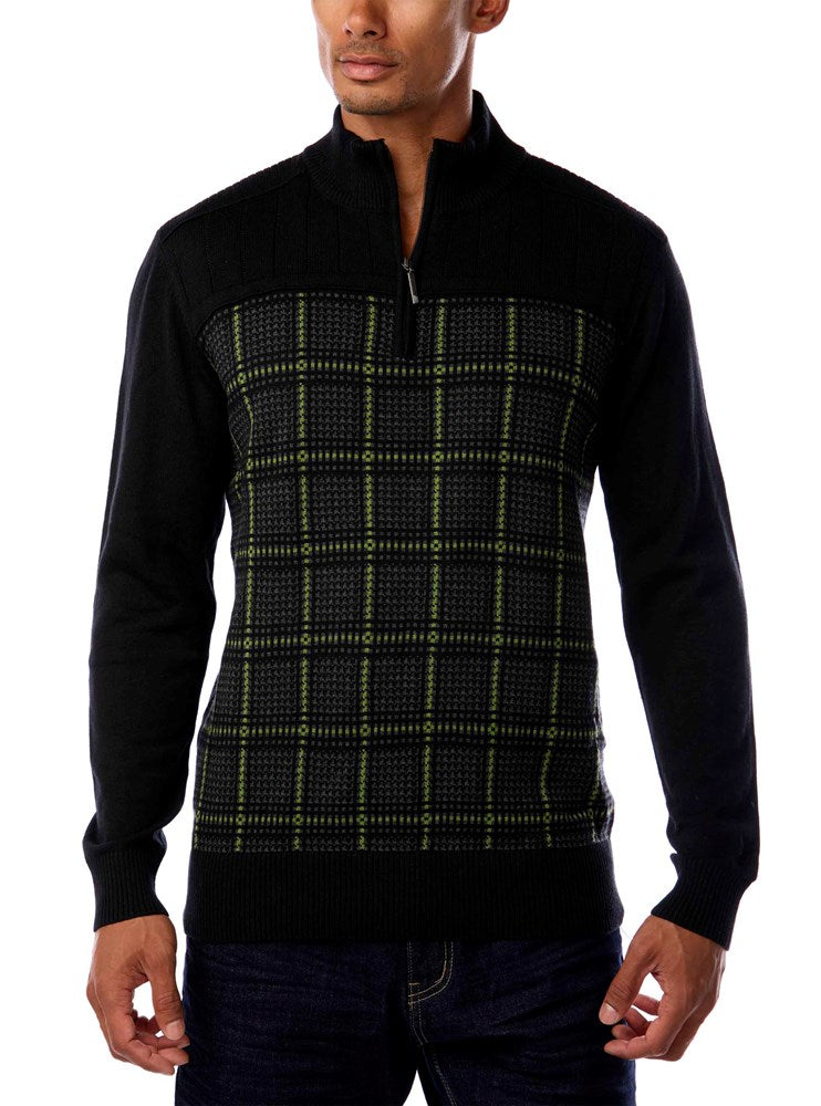 MEN'S MOCK ZIP SWEATER