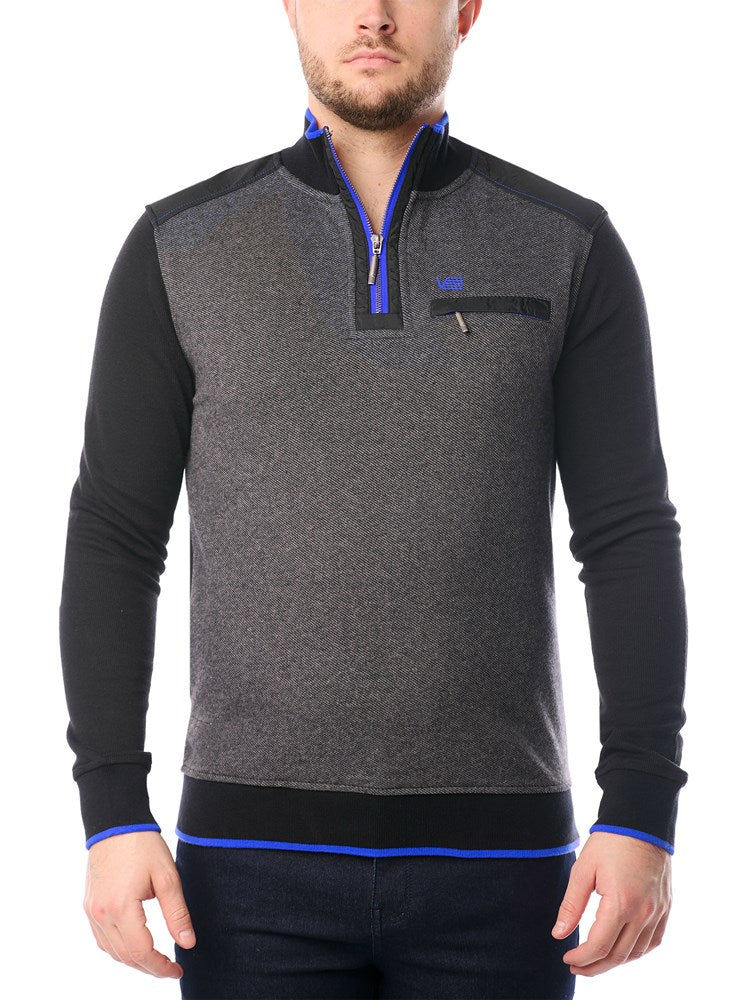 MEN'S MOCK ZIP SWEATER