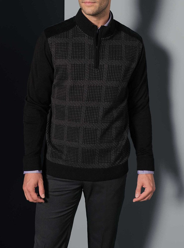 MEN'S MOCK ZIP SWEATER