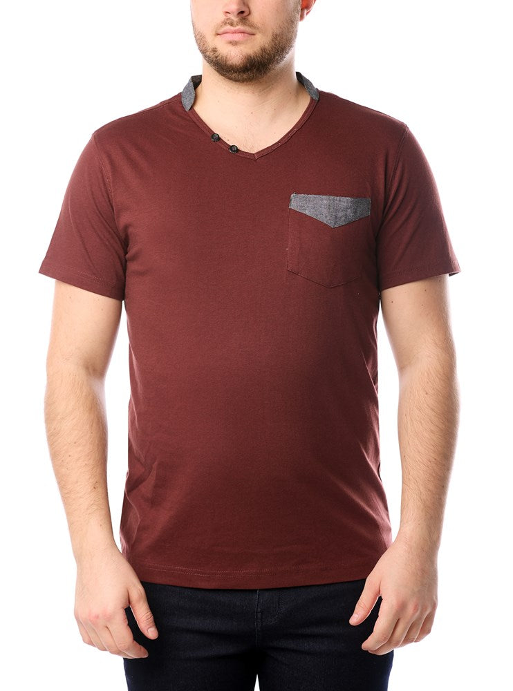 MEN'S V NECK SHORT SLEEVE T-SHIRT