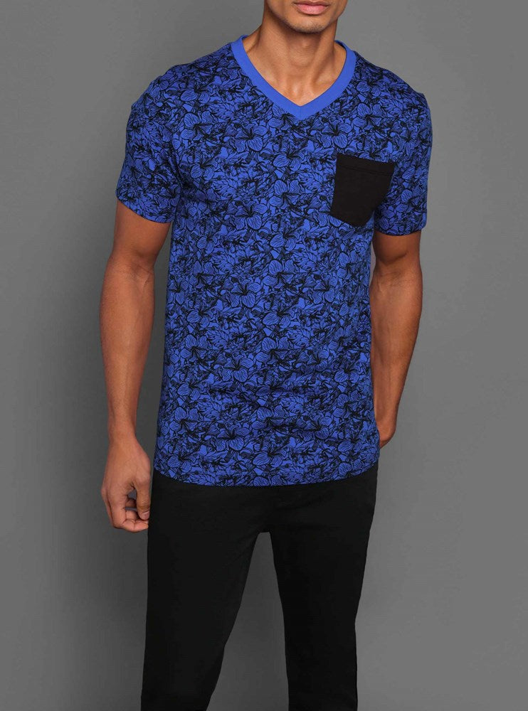 MEN'S  V NECK SHORT SLEEVE T-SHIRT