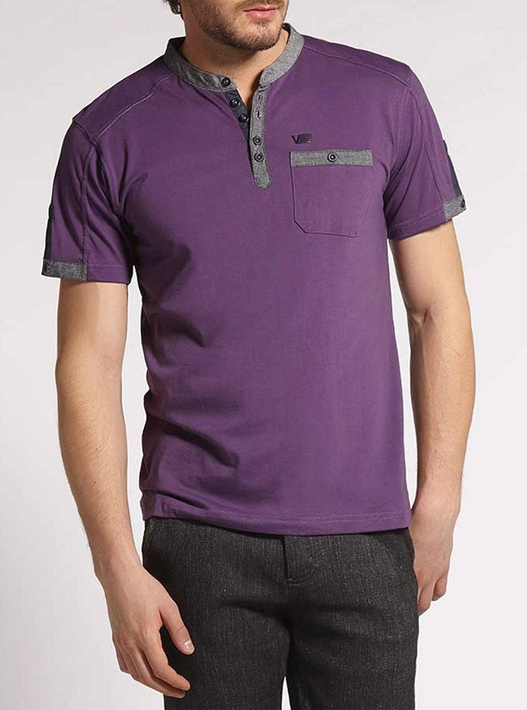 Men&#39;s henley short sleeve t-shirt