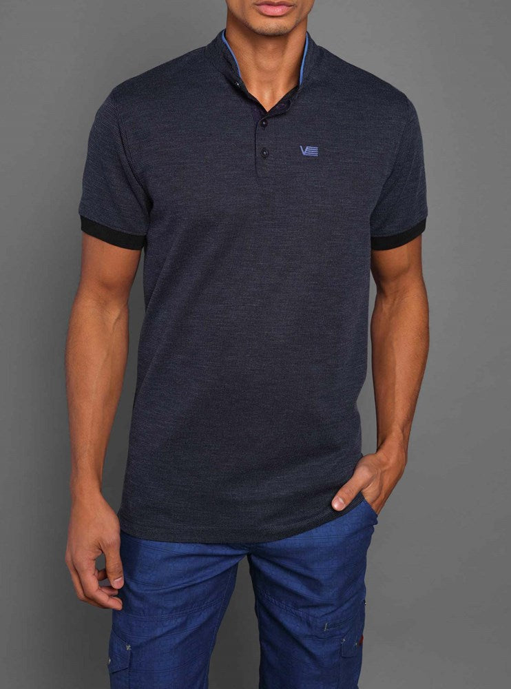 T-SHIRT À MANCHES COURTES HENLEY POUR HOMMES