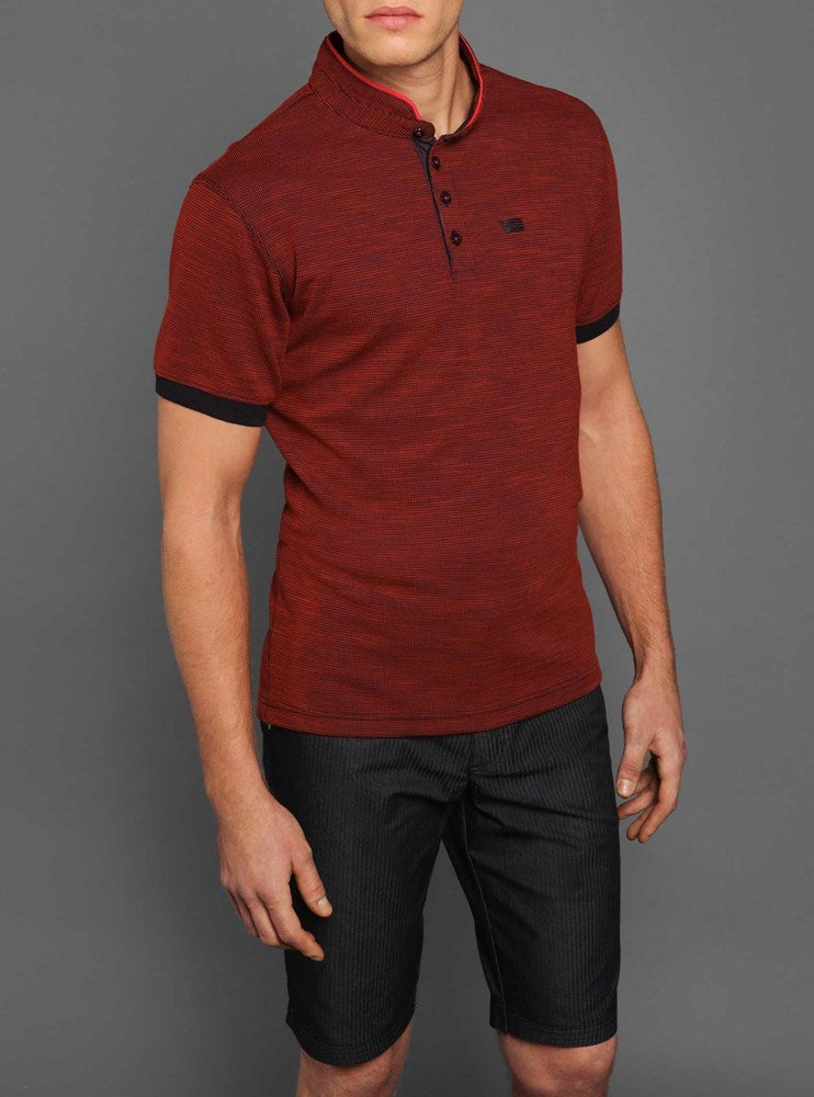 T-SHIRT À MANCHES COURTES HENLEY POUR HOMMES