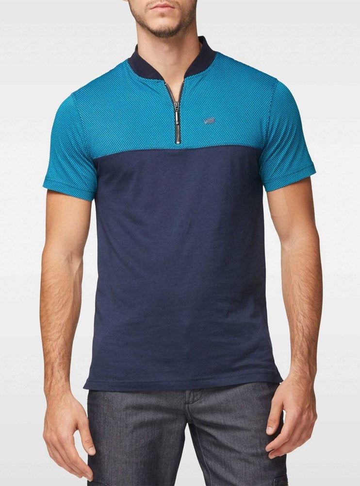 T-SHIRT À MANCHES COURTES HENLEY POUR HOMMES