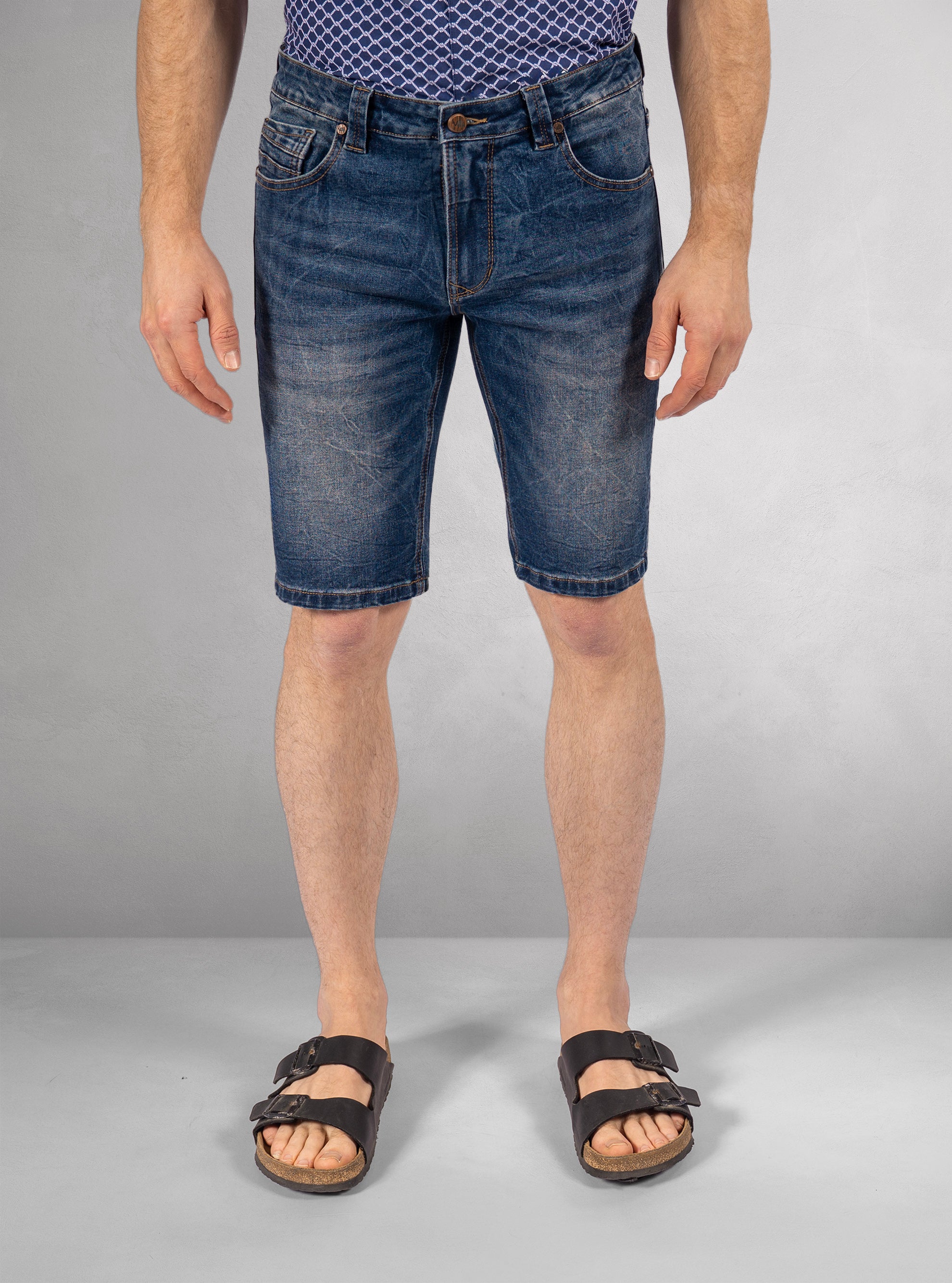 Men's stretch denim bermuda