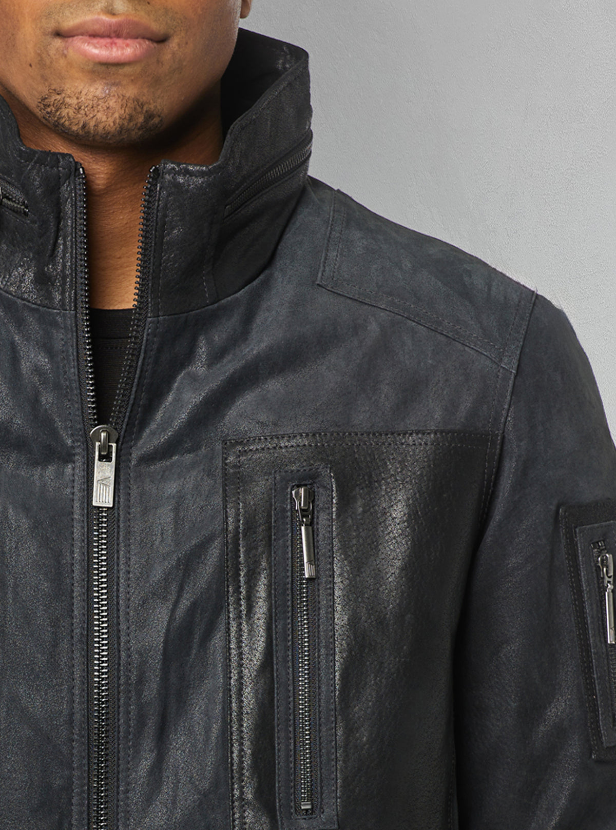veste en cuir pour homme