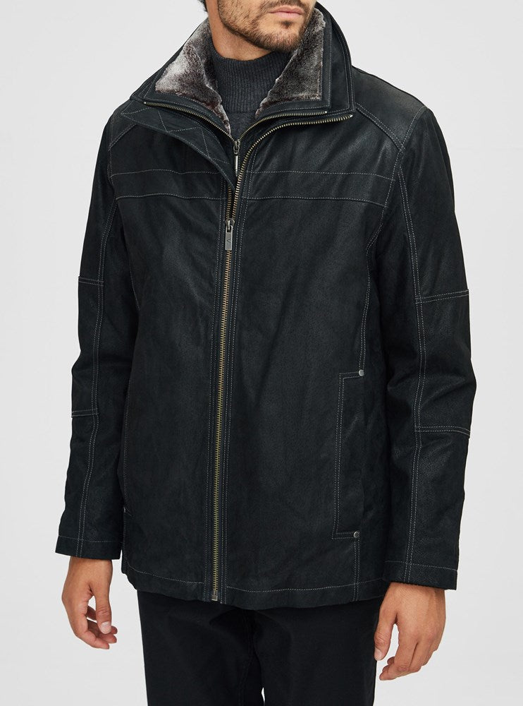 MANTEAU EN CUIR POUR HOMMES