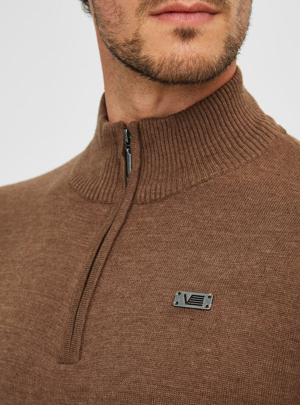 Mock neck zip sweater hotsell