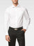 Two-tone end-on-end semi-fitted shirt
